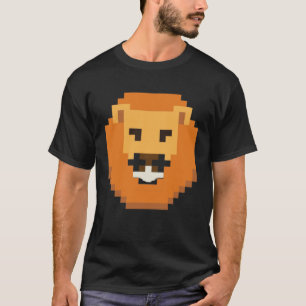 Pixelated Lion Head Illustratie Koning van de Jung T-shirt