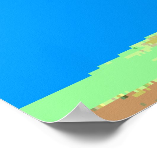 Pixelated Map of the World Poster (Hoek)