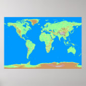Pixelated Map of the World Poster (Voorkant)