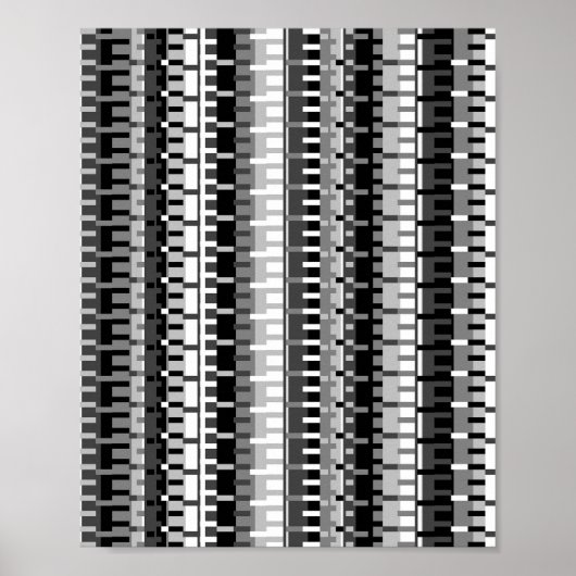 Pixelated Mathematical Pattern  Poster (Voorkant)