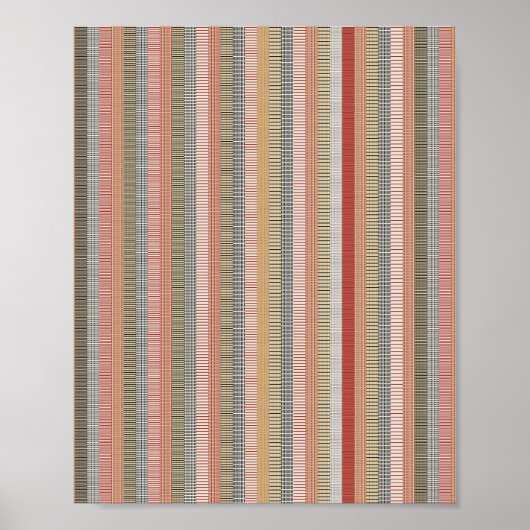 Pixelated Mathematical Pattern  Poster (Voorkant)