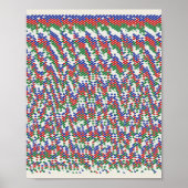 Pixelated Mathematical Pattern  Poster (Voorkant)