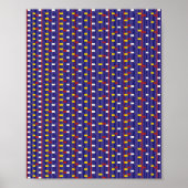 Pixelated Mathematical Pattern  Poster (Voorkant)