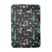 Pixelated Merry Christmas Pattern - Retro Design Badmat (Voorkant Verticaal)