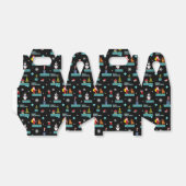 Pixelated Merry Christmas Pattern - Retro Design Bedankdoosjes (Uitgevouwen)