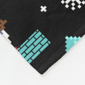 Pixelated Merry Christmas Pattern - Retro Design Fleece Deken (Hoek)