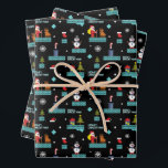 Pixelated Merry Christmas Pattern - Retro Design Inpakpapier Vel<br><div class="desc">Breng een nostalgisch tintje aan uw vakantieseizoen met dit gepixelde "Merry Christmas" -patroon. Met Santa, sneeuwpoppen en vakantie-iconen in een retro pixel art-stijl, is dit ontwerp perfect voor gamers of iedereen die van een throwback-vibe houdt. Verkrijgbaar op een verscheidenheid aan Zazzle-producten zoals inpakpapier, T-shirts en mokken, het is een geweldige...</div>