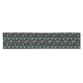 Pixelated Merry Christmas Pattern - Retro Design Korte Tafelloper (Horizontaal)