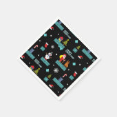 Pixelated Merry Christmas Pattern - Retro Design Servet (Hoek)