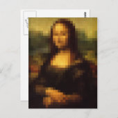 Pixelated Mona Lisa 2 Briefkaart (Voorkant / Achterkant)