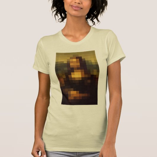 Pixelated Mona Lisa 3 T-shirt (Voorkant)