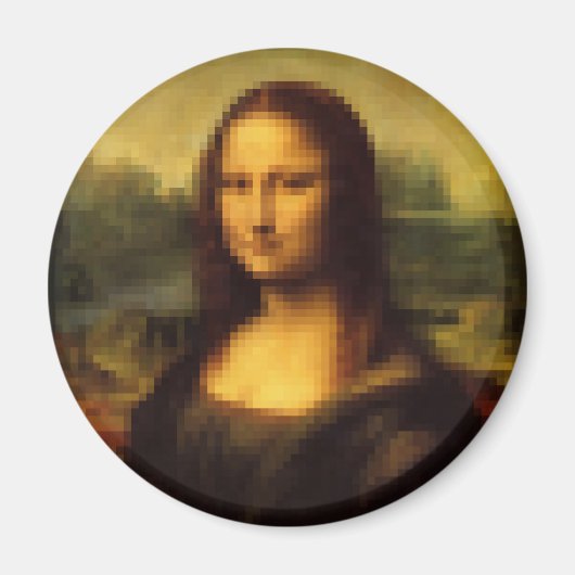 Pixelated Mona Lisa Magneet (Voorkant)