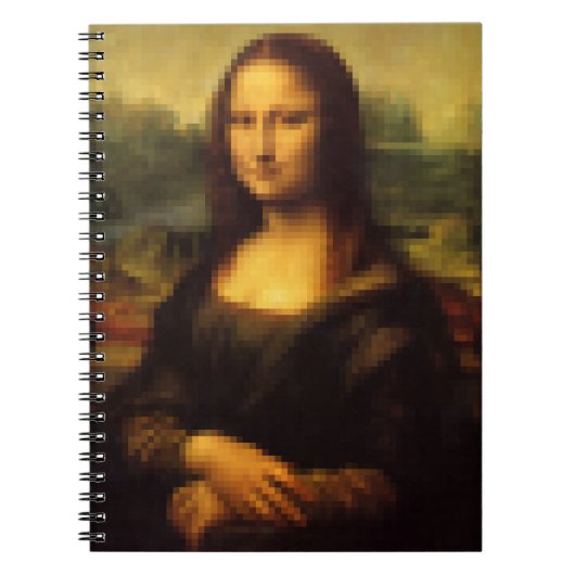Pixelated Mona Lisa Notitieboek (Voorkant)