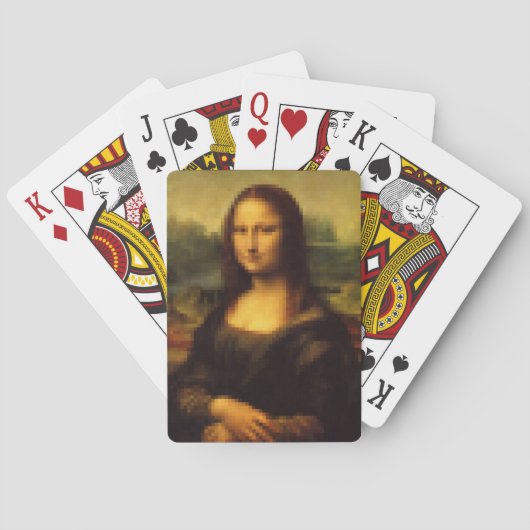 Pixelated Mona Lisa Speelkaarten (Achterkant)