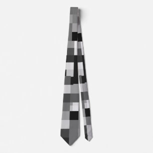 Pixelated onscherpte Pattern.Grey BG Stropdas
