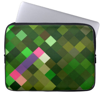 Pixelated Pattern - Groen Laptop Sleeve