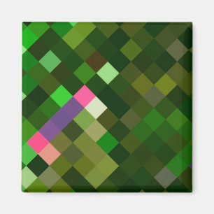 Pixelated Pattern - Groen Magneet