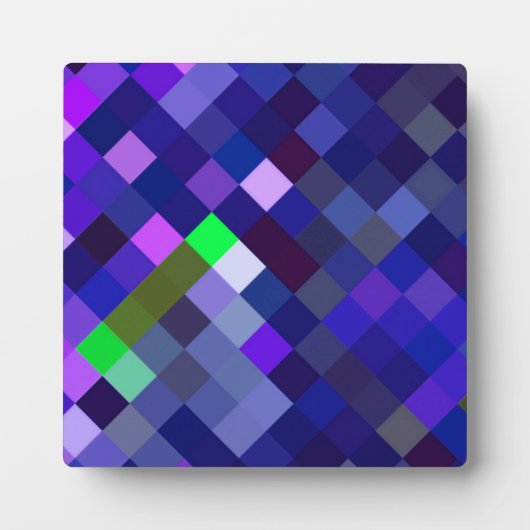 Pixelated Pattern - Indigo Fotoplaat (Voorkant)