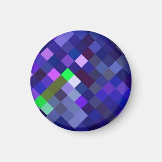 Pixelated Pattern - Indigo Magneet (Voorkant)