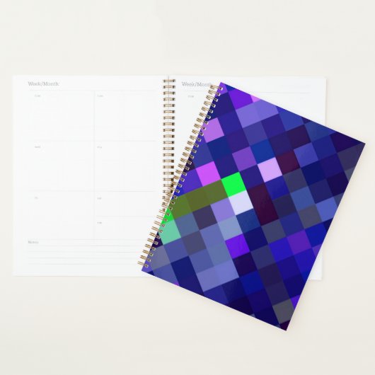 Pixelated Pattern - Indigo Planner (Display)