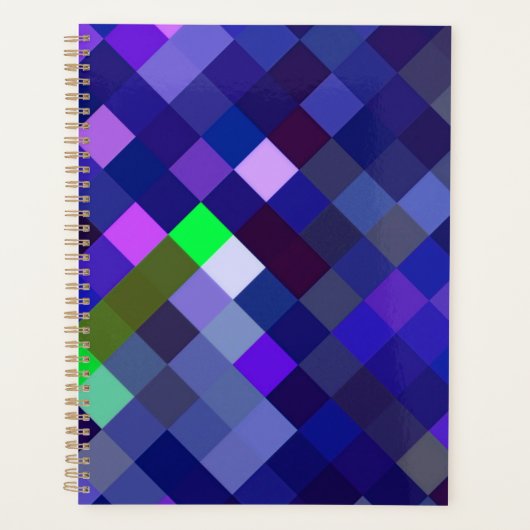 Pixelated Pattern - Indigo Planner (Voorkant)