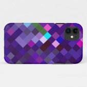Pixelated Pattern — Paars Case-Mate iPhone Case (Achterkant (horizontaal))