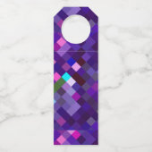 Pixelated Pattern — Paars Flessenhanger (Voorkant)