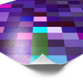 Pixelated Pattern — Paars Foto Afdruk (Hoek)