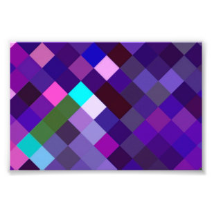 Pixelated Pattern — Paars Foto Afdruk