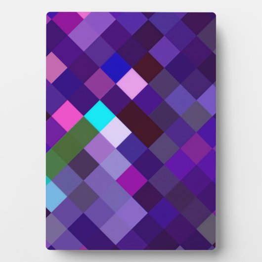 Pixelated Pattern — Paars Fotoplaat (voorkant)