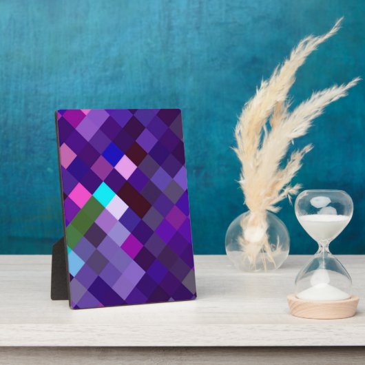 Pixelated Pattern — Paars Fotoplaat (Zijkant)