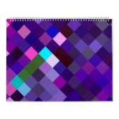 Pixelated Pattern — Paars Kalender (Hoes)