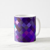 Pixelated Pattern — Paars Koffiemok (Voorkant rechts)