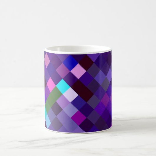 Pixelated Pattern — Paars Koffiemok (Center)