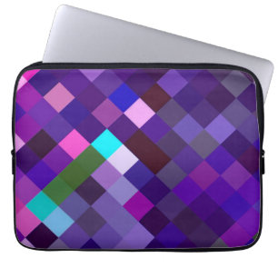 Pixelated Pattern — Paars Laptop Sleeve