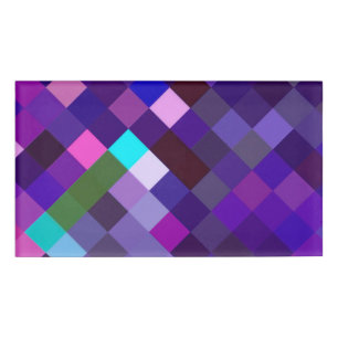 Pixelated Pattern — Paars Naambadge