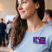 Pixelated Pattern — Paars Naambadge