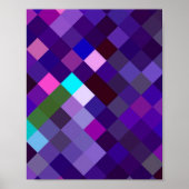 Pixelated Pattern — Paars Poster (Voorkant)