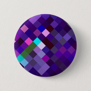 Pixelated Pattern — Paars Ronde Button 5,7 Cm