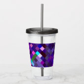 Pixelated Pattern - Purple Acryl Drinkbeker (Voorkant)