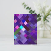Pixelated Pattern - Purple Briefkaart (Staand voorkant)