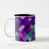 Pixelated Pattern - Purple Tweekleurige Koffiemok (Links)