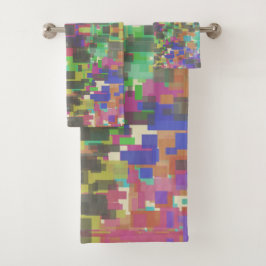 Pixelated Patterned Beyond Colors Of The Rainbow Bad Handdoek