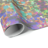 Pixelated Patterned Beyond Colors Of The Rainbow Cadeaupapier (Rol Hoek)