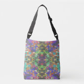 Pixelated Patterned Beyond Colors Of The Rainbow Crossbody Tas (Voorkant)