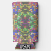 Pixelated Patterned Beyond Colors Of The Rainbow Seltzer Blikjeskoeler (Achterkant)