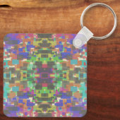 Pixelated Patterned Beyond Colors Of The Rainbow Sleutelhanger (Achterkant)