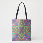 Pixelated Patterned Beyond Colors Of The Rainbow Tote Bag (Voorkant)