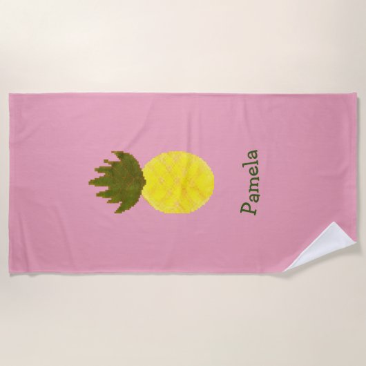 Pixelated Pineapple Strandlaken (Voorkant)