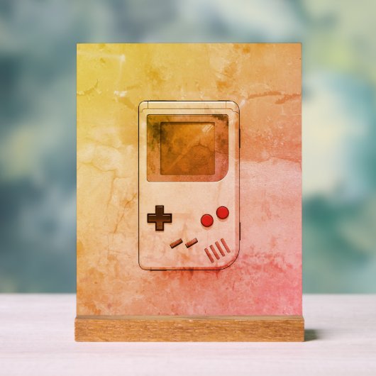 Pixelated Playground: The Game Boy Tribute Acryl Bord (Neutraal)
